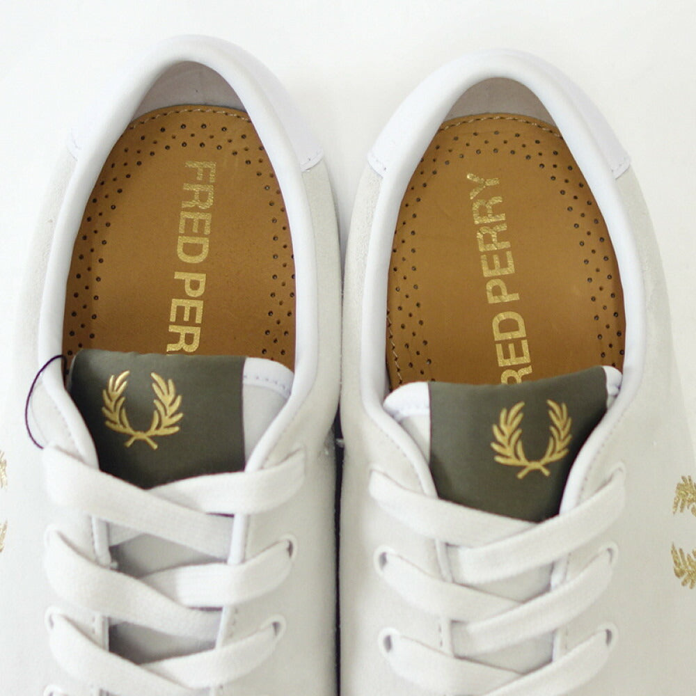 FREDPERRYフレッドペリーB2345100（ユニセックス）LOTTIESUEDEカラー：WHITE天然皮革のローカットスニーカー「靴」