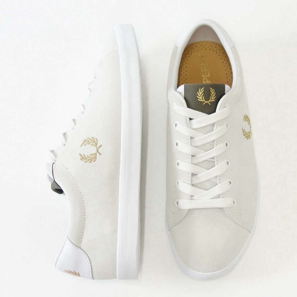 FREDPERRYフレッドペリーB2345100（ユニセックス）LOTTIESUEDEカラー：WHITE天然皮革のローカットスニーカー「靴」