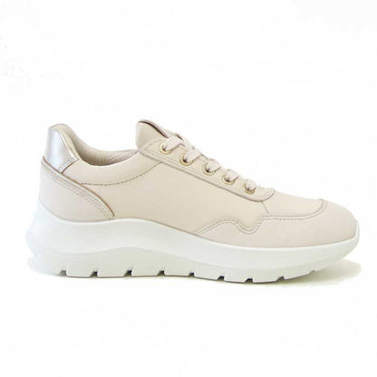 エコーECCOVALERIESIDEZIPSNEAKERベージュ23980361886（レディース）レザーサイドジップレースアップコンフォートシューズ「靴」