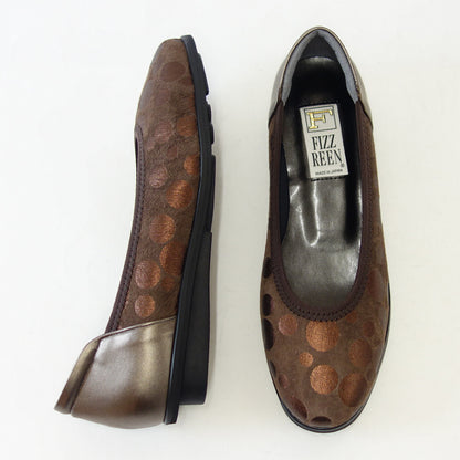 【SALE 40%OFF】 フィズリーン FIZZ REEN  249 ダークブラウン（レディースシューズ） 快適EEEのフラットパンプス（日本製） 通勤 ビジネス カジュアル「靴」