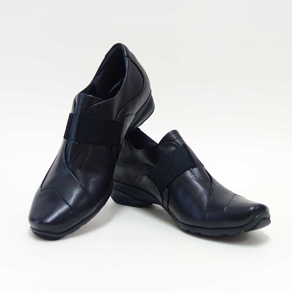 フィズリーンFIZZREEN22-2502ブラック（レディース）EEE(3E)スリッポンウェッジフラットシューズ（日本製）母の日おすすめギフト「靴」