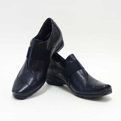 フィズリーンFIZZREEN22-2502ブラック（レディース）EEE(3E)スリッポンウェッジフラットシューズ（日本製）母の日おすすめギフト「靴」