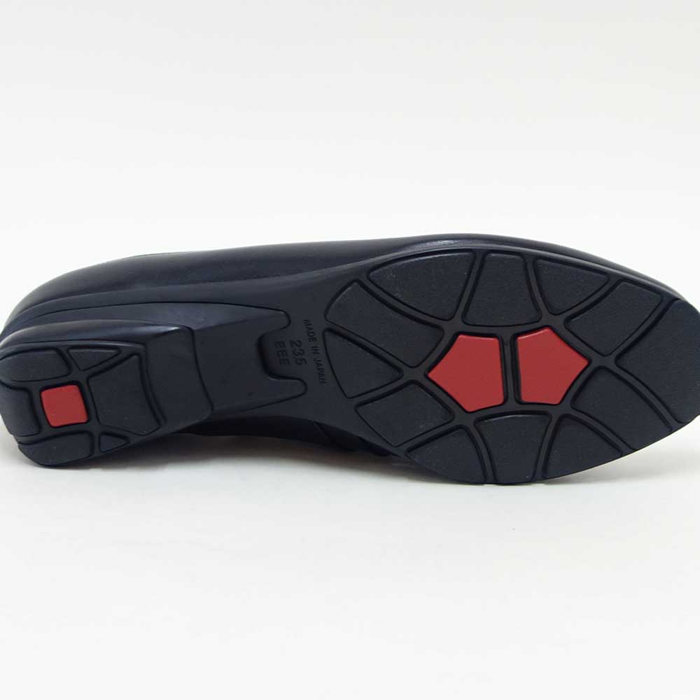 フィズリーンFIZZREEN22-2502ブラック（レディース）EEE(3E)スリッポンウェッジフラットシューズ（日本製）母の日おすすめギフト「靴」