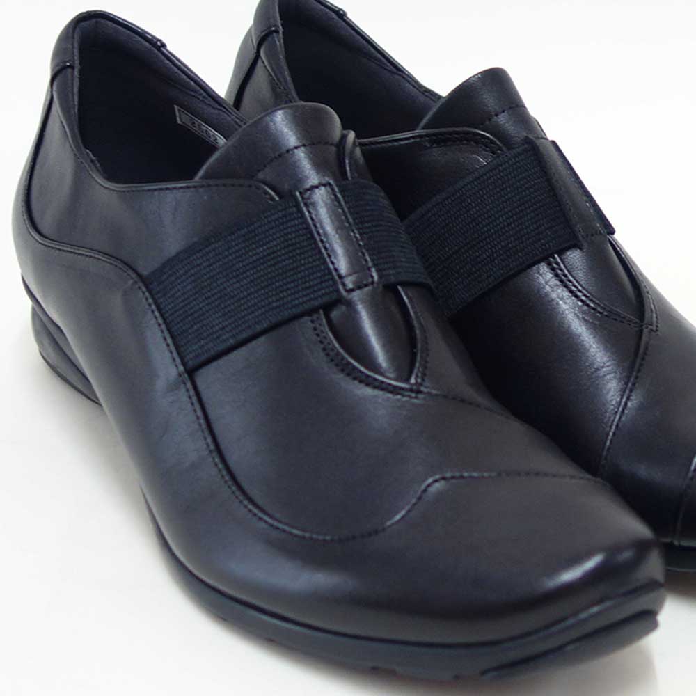 フィズリーンFIZZREEN22-2502ブラック（レディース）EEE(3E)スリッポンウェッジフラットシューズ（日本製）母の日おすすめギフト「靴」