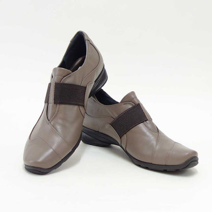 フィズリーンFIZZREEN22-2502チャコール（レディース）EEE(3E)スリッポンウェッジフラットシューズ（日本製）母の日おすすめギフト「靴」