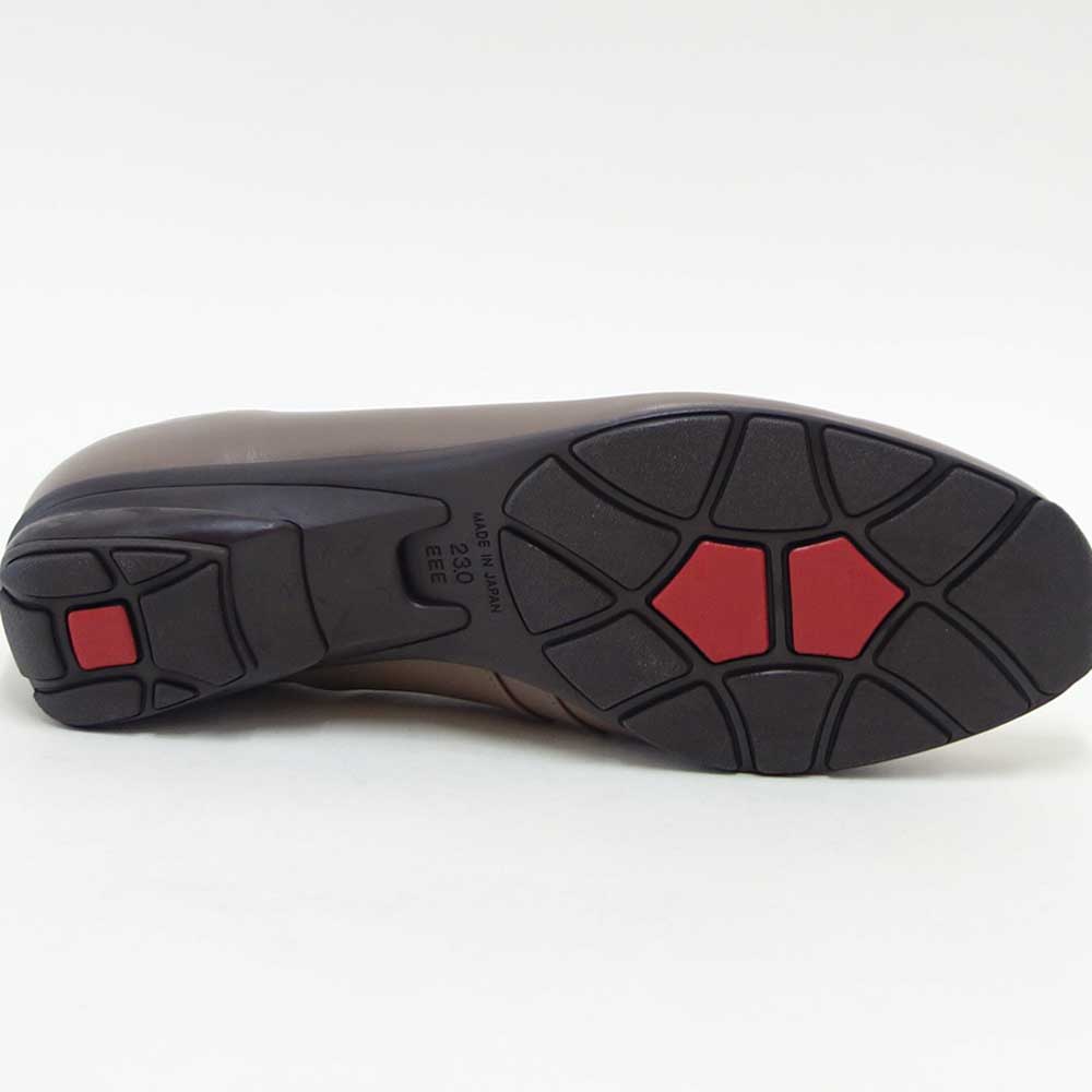 フィズリーンFIZZREEN22-2502チャコール（レディース）EEE(3E)スリッポンウェッジフラットシューズ（日本製）母の日おすすめギフト「靴」