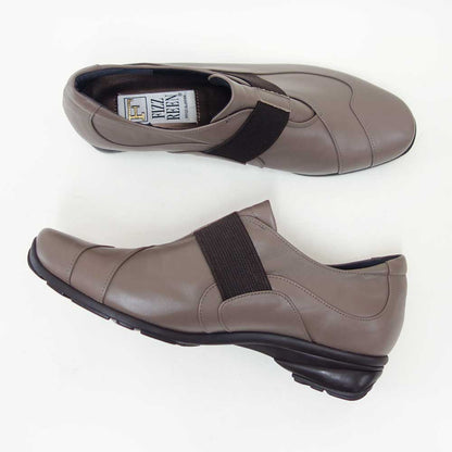 フィズリーンFIZZREEN22-2502チャコール（レディース）EEE(3E)スリッポンウェッジフラットシューズ（日本製）母の日おすすめギフト「靴」