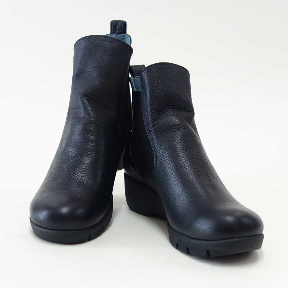 フィズリーンFIZZREEN2561ブラック（日本製）4Eソフトレザーの快適アンクルブーツショートブーツ「靴」