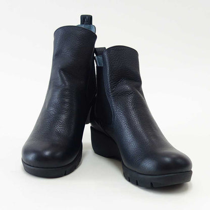 フィズリーンFIZZREEN2561ブラック（日本製）4Eソフトレザーの快適アンクルブーツショートブーツ「靴」