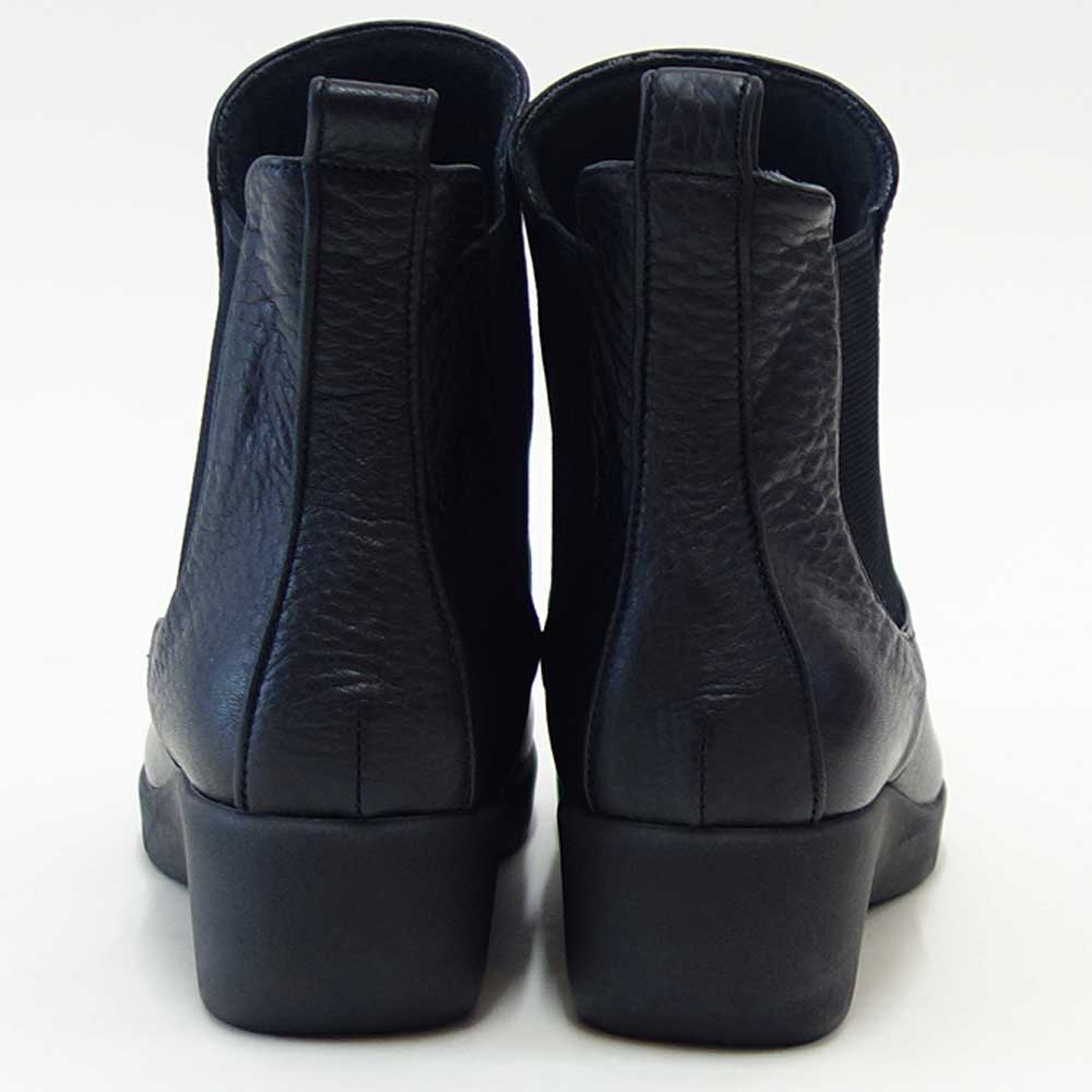 フィズリーンFIZZREEN2561ブラック（日本製）4Eソフトレザーの快適アンクルブーツショートブーツ「靴」