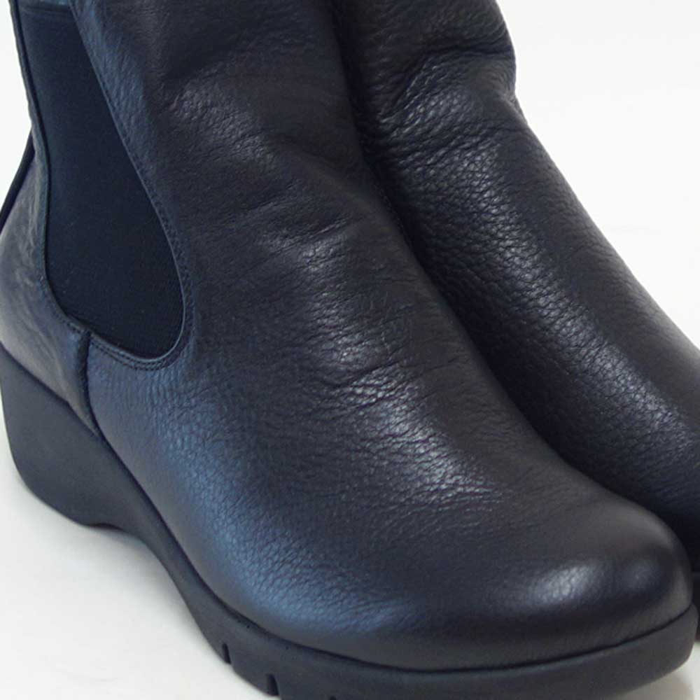 フィズリーンFIZZREEN2561ブラック（日本製）4Eソフトレザーの快適アンクルブーツショートブーツ「靴」