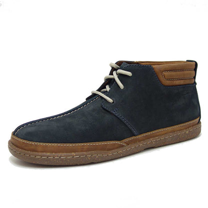 【訳あり商品店内展示品色あせあり】Clarksクラークス（メンズ）TrapellMidトラペルミッド26122271ネイビーヌバック「靴」