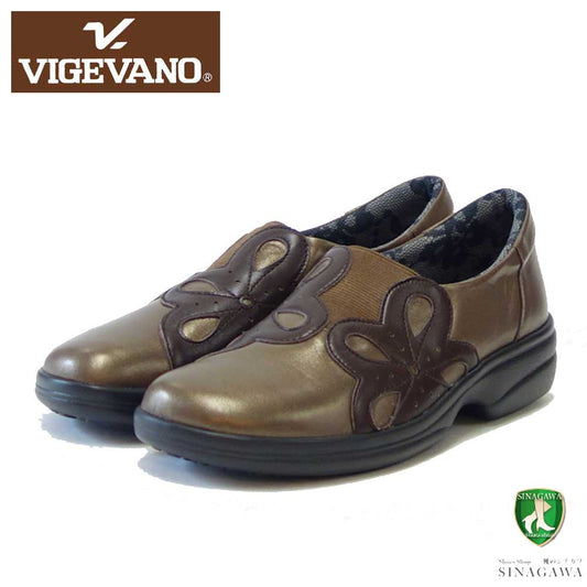 VIGEVANO ビジェバノ 2739 ブロンズ（日本製）ゆったりEEEE スリッポンシューズ 外反母趾対応 軽量 シューズ 展開サイズ 23cm 24cm「靴」