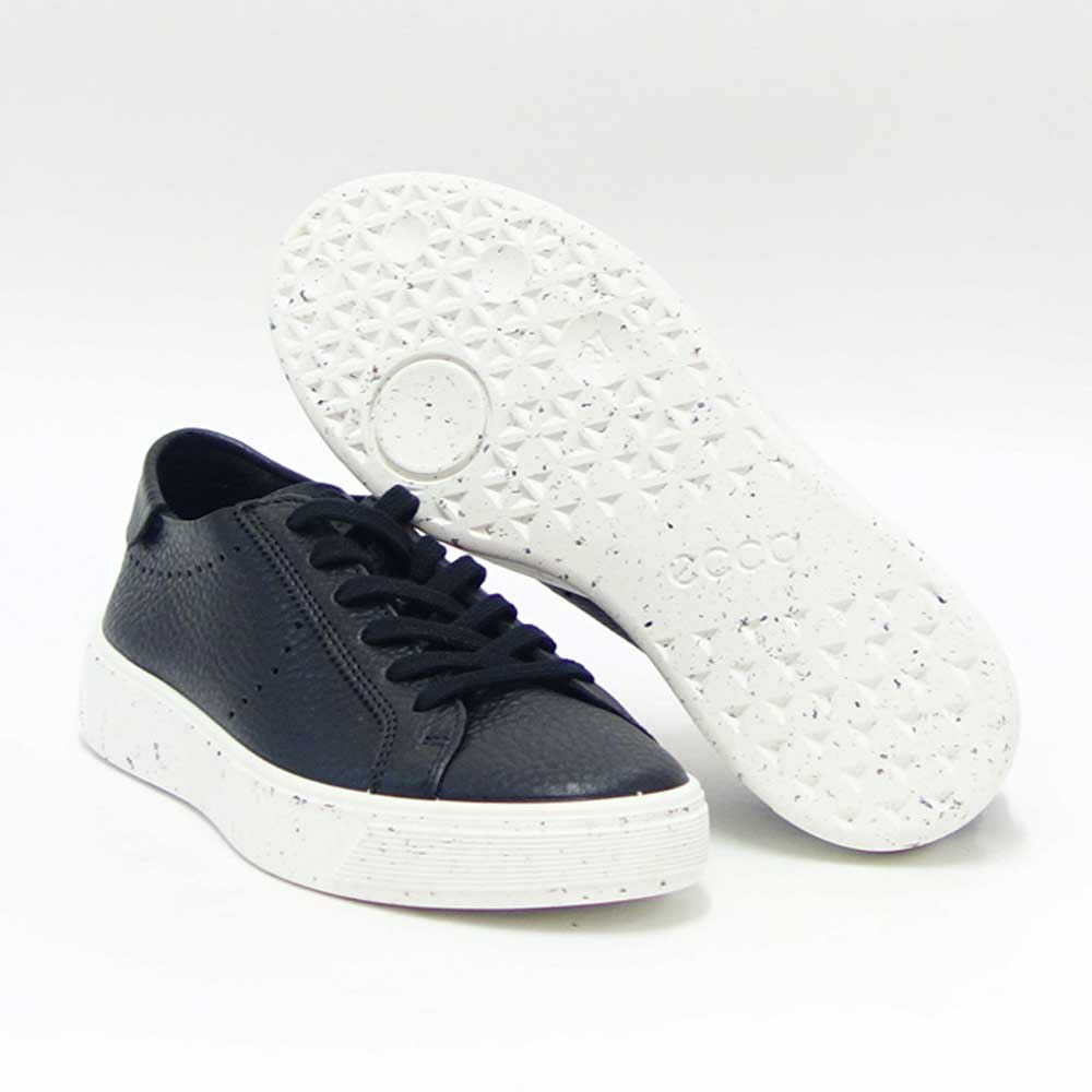 エコー ECCO STREET TRAY WOMEN'S SNEAKER ブラック 291503 01001 （レディース） 快適な履き心地のレザースニーカー  レースアップ ウォーキングシューズ 旅行「靴」