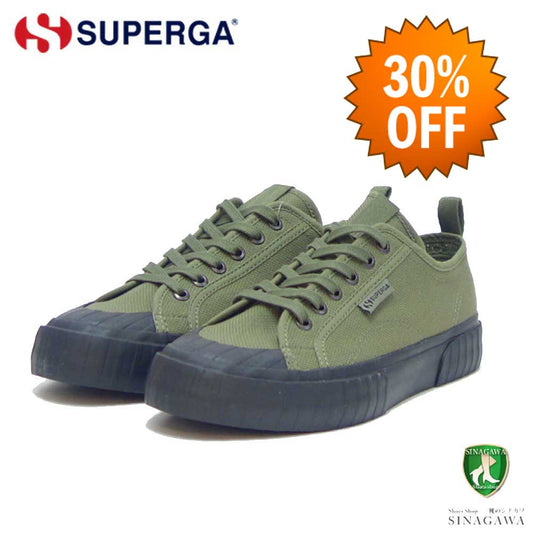 【SALE 30%OFF】 スペルガ SUPERGA 2630-STRIPE WEBBING（ユニセックス）グリーン (2a5125gwalt)  ナチュラル キャンバス スニーカー ミリタリー メンズ レディース シューズ  「靴」