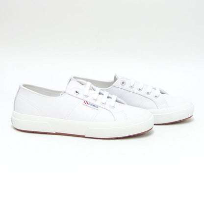 スペルガ SUPERGA 2750 NAPLNGCOTU（ユニセックス）オプティカルホワイト (2a8115bwaam)  ナッパレザー 風合いの良い天然皮革スニーカー レディース メンズ 「靴」