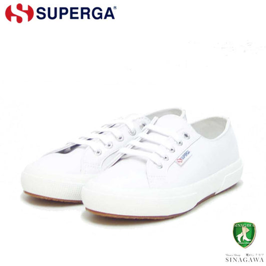 スペルガ SUPERGA 2750 NAPLNGCOTU（ユニセックス）オプティカルホワイト (2a8115bwaam)  ナッパレザー 風合いの良い天然皮革スニーカー レディース メンズ 「靴」