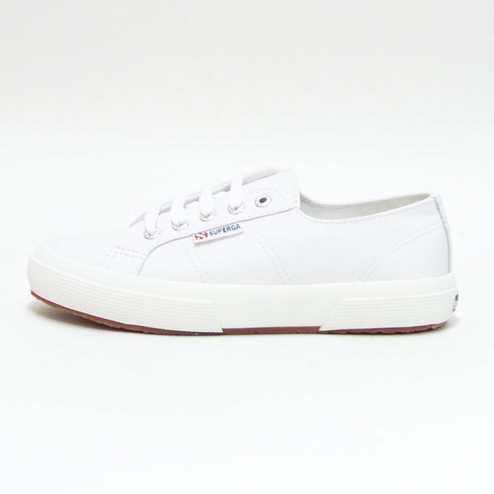 スペルガ SUPERGA 2750 NAPLNGCOTU（ユニセックス）オプティカルホワイト (2a8115bwaam)  ナッパレザー 風合いの良い天然皮革スニーカー レディース メンズ 「靴」