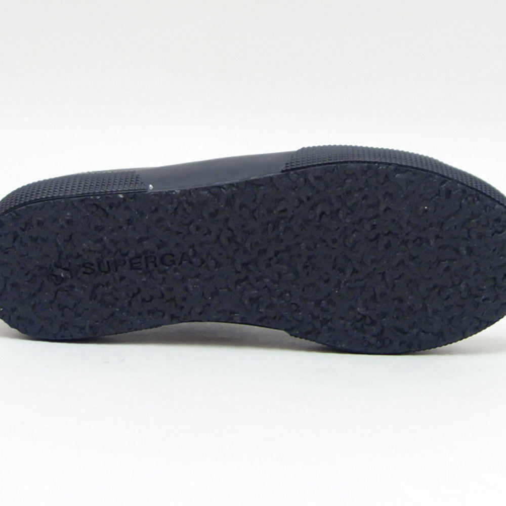 スペルガ SUPERGA 2750 NAPLNGCOTU（ユニセックス）トータルブラック (2a8115bwadm)  ナッパレザー 風合いの良い天然皮革スニーカー レディース メンズ 「靴」
