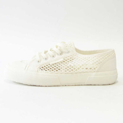 【SALE 40%OFF】 スペルガ SUPERGA 2294-MESH（レディース）トータル ホワイト  (2s6118dwa4p)  ナチュラルなキャンバススニーカー  レース メッシュ「靴」