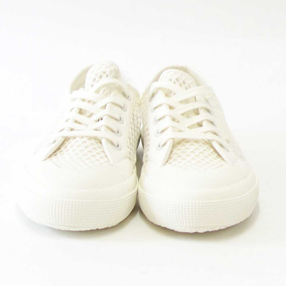 【SALE 40%OFF】 スペルガ SUPERGA 2294-MESH（レディース）トータル ホワイト  (2s6118dwa4p)  ナチュラルなキャンバススニーカー  レース メッシュ「靴」