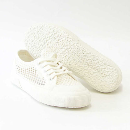 【SALE 40%OFF】 スペルガ SUPERGA 2294-MESH（レディース）トータル ホワイト  (2s6118dwa4p)  ナチュラルなキャンバススニーカー  レース メッシュ「靴」