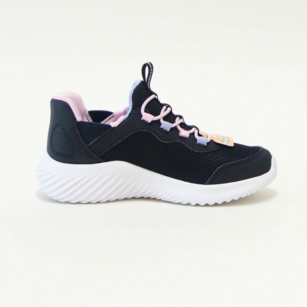 スケッチャーズSKECHERSBOUNDERシンプルキュート303585LBLKブラック（ガールズ）メッシュ人工繊維スニーカーハンズフリー子供靴「靴」