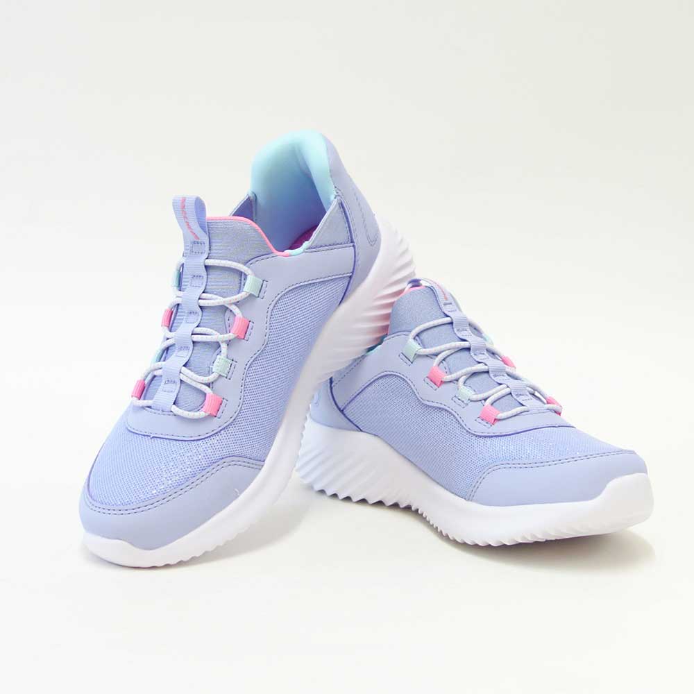 スケッチャーズSKECHERSBOUNDERシンプルキュート303585LLAVラベンダー（ガールズ）メッシュ人工繊維スニーカーハンズフリー子供靴「靴」