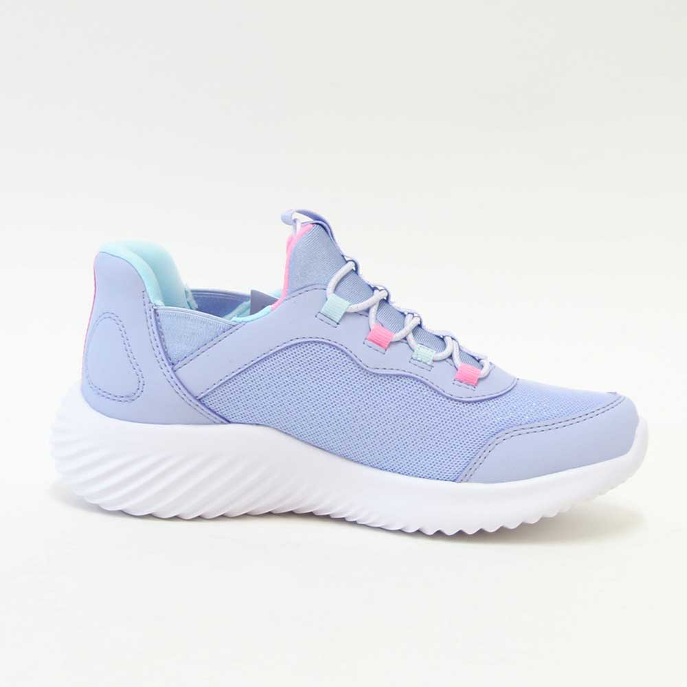 スケッチャーズSKECHERSBOUNDERシンプルキュート303585LLAVラベンダー（ガールズ）メッシュ人工繊維スニーカーハンズフリー子供靴「靴」