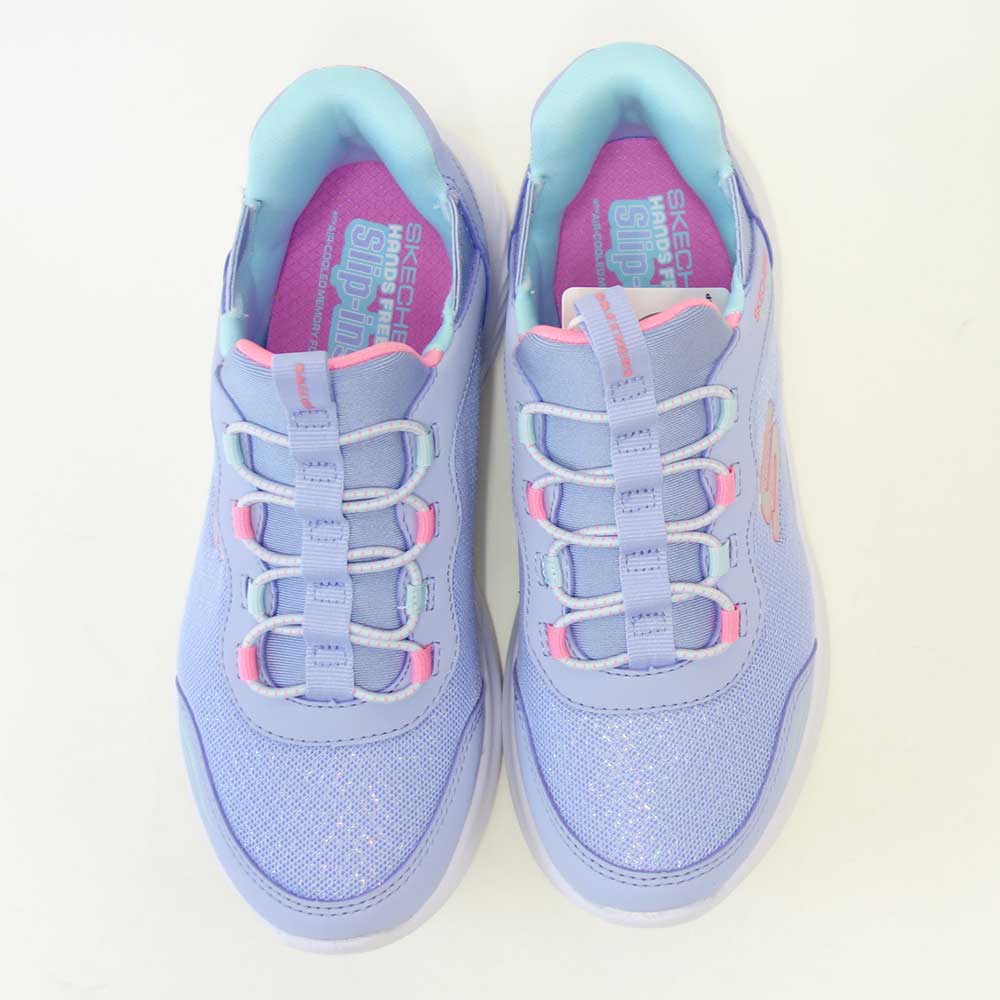 スケッチャーズSKECHERSBOUNDERシンプルキュート303585LLAVラベンダー（ガールズ）メッシュ人工繊維スニーカーハンズフリー子供靴「靴」
