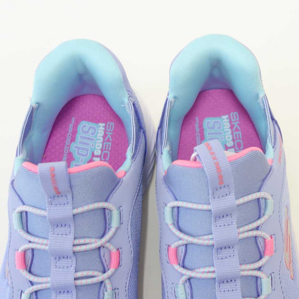 スケッチャーズSKECHERSBOUNDERシンプルキュート303585LLAVラベンダー（ガールズ）メッシュ人工繊維スニーカーハンズフリー子供靴「靴」