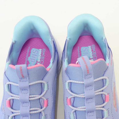 スケッチャーズSKECHERSBOUNDERシンプルキュート303585LLAVラベンダー（ガールズ）メッシュ人工繊維スニーカーハンズフリー子供靴「靴」