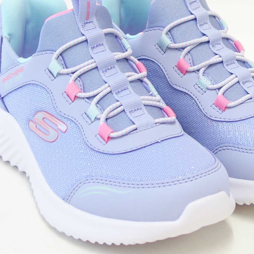 スケッチャーズSKECHERSBOUNDERシンプルキュート303585LLAVラベンダー（ガールズ）メッシュ人工繊維スニーカーハンズフリー子供靴「靴」
