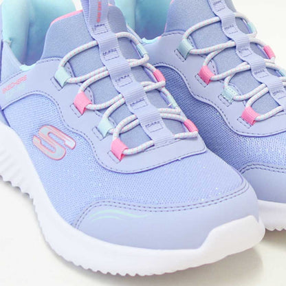 スケッチャーズSKECHERSBOUNDERシンプルキュート303585LLAVラベンダー（ガールズ）メッシュ人工繊維スニーカーハンズフリー子供靴「靴」