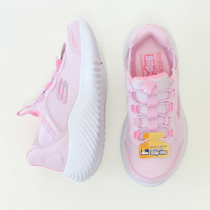 スケッチャーズSKECHERSBOUNDERシンプルキュート303585LLTPKライトピンク（ガールズ）メッシュ人工繊維スニーカーハンズフリー子供靴「靴」