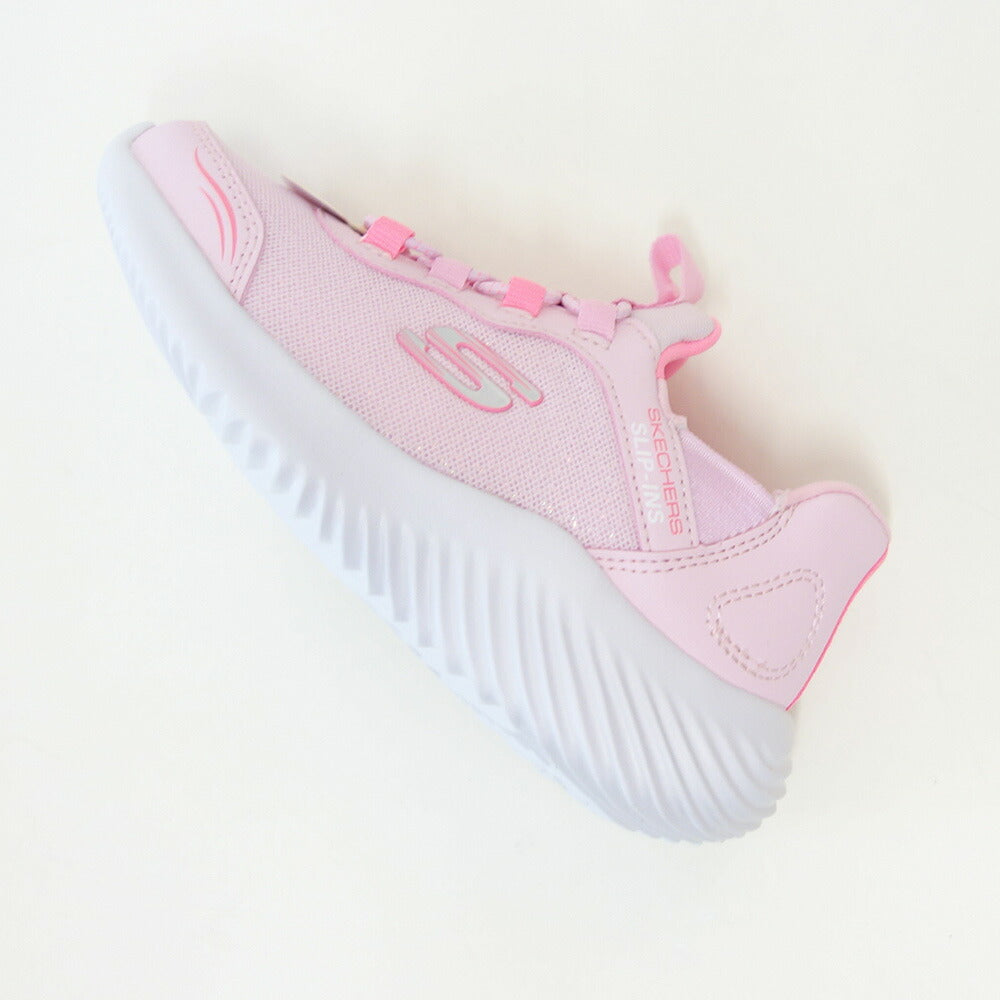 スケッチャーズSKECHERSBOUNDERシンプルキュート303585LLTPKライトピンク（ガールズ）メッシュ人工繊維スニーカーハンズフリー子供靴「靴」