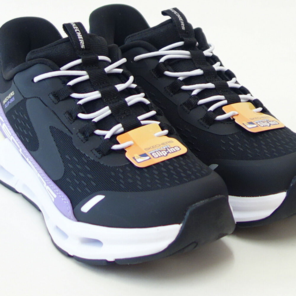 スケッチャーズSKECHERSGLIDE-STEPビスタレーン303654LBKPRブラック/パープル（ガールズ）メッシュ人工繊維スニーカーハンズフリー子供靴「靴」
