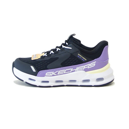 スケッチャーズ SKECHERS GLIDE-STEP ビスタ レーン 303654L BKPR ブラック/パープル （ガールズ）メッシュ 人工繊維 スニーカー ハンズフリー 子供靴  「靴」