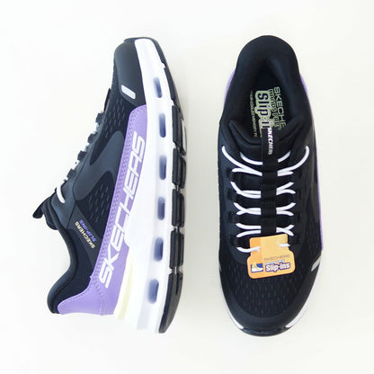 スケッチャーズSKECHERSGLIDE-STEPビスタレーン303654LBKPRブラック/パープル（ガールズ）メッシュ人工繊維スニーカーハンズフリー子供靴「靴」
