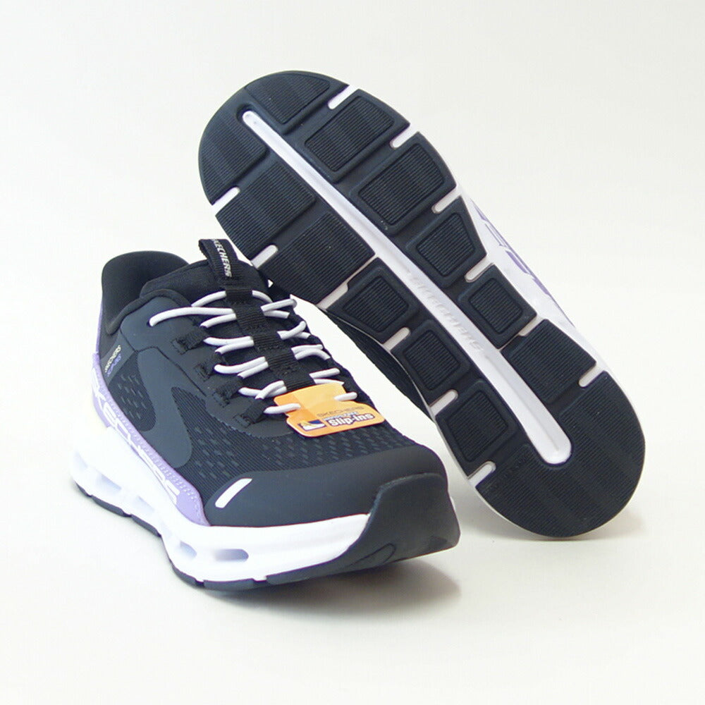 スケッチャーズSKECHERSGLIDE-STEPビスタレーン303654LBKPRブラック/パープル（ガールズ）メッシュ人工繊維スニーカーハンズフリー子供靴「靴」