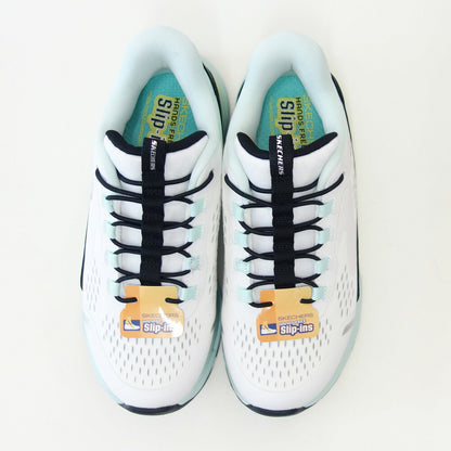 スケッチャーズSKECHERSGLIDE-STEPビスタレーン303654LWBTQホワイト/ターコイズ（ガールズ）メッシュ人工繊維スニーカーハンズフリー子供靴「靴」