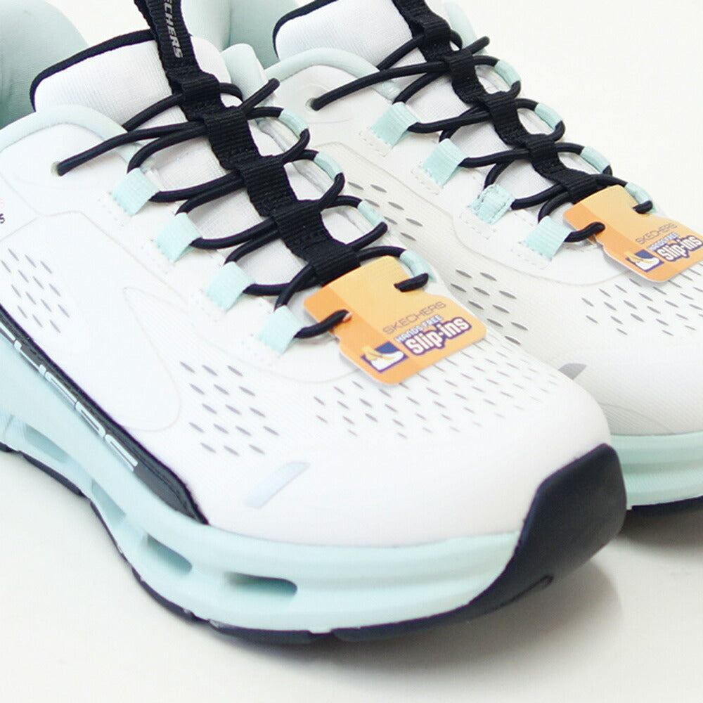 スケッチャーズSKECHERSGLIDE-STEPビスタレーン303654LWBTQホワイト/ターコイズ（ガールズ）メッシュ人工繊維スニーカーハンズフリー子供靴「靴」