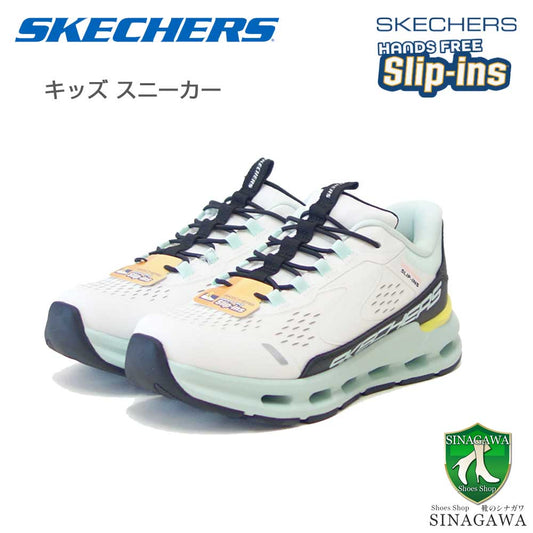 スケッチャーズSKECHERSGLIDE-STEPビスタレーン303654LWBTQホワイト/ターコイズ（ガールズ）メッシュ人工繊維スニーカーハンズフリー子供靴「靴」
