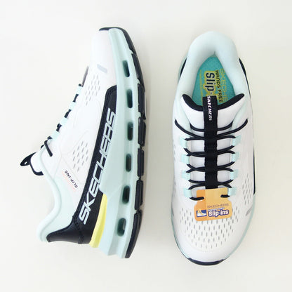 スケッチャーズSKECHERSGLIDE-STEPビスタレーン303654LWBTQホワイト/ターコイズ（ガールズ）メッシュ人工繊維スニーカーハンズフリー子供靴「靴」