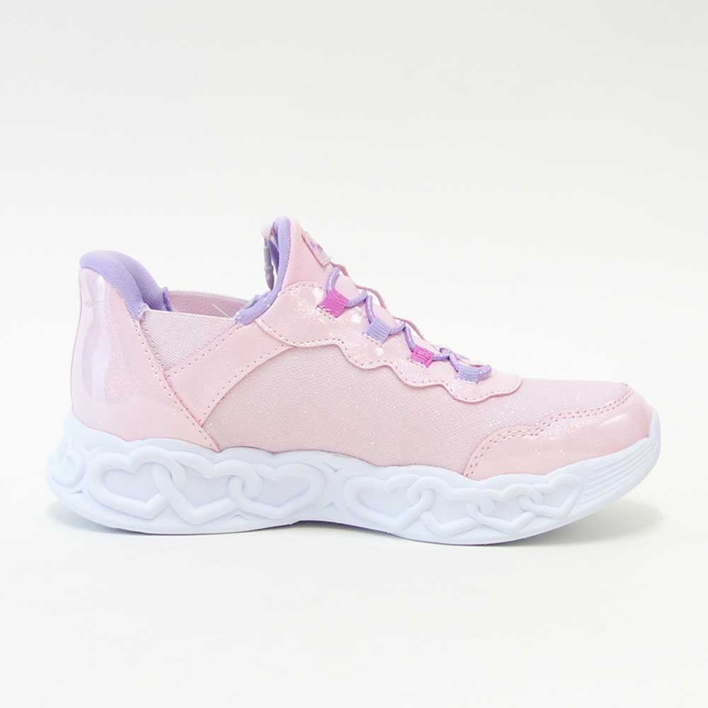 スケッチャーズSKECHERSインフィニットハートライツ303735LLPMTライトピンク/マルチ（キッズ）メッシュ人工繊維スニーカーハンズフリー子供靴「靴」