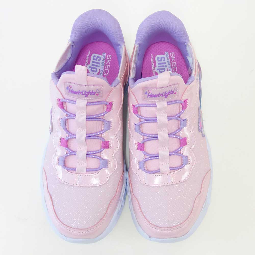 スケッチャーズSKECHERSインフィニットハートライツ303735LLPMTライトピンク/マルチ（キッズ）メッシュ人工繊維スニーカーハンズフリー子供靴「靴」