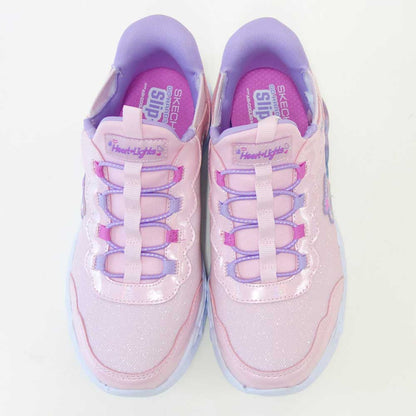 スケッチャーズSKECHERSインフィニットハートライツ303735LLPMTライトピンク/マルチ（キッズ）メッシュ人工繊維スニーカーハンズフリー子供靴「靴」