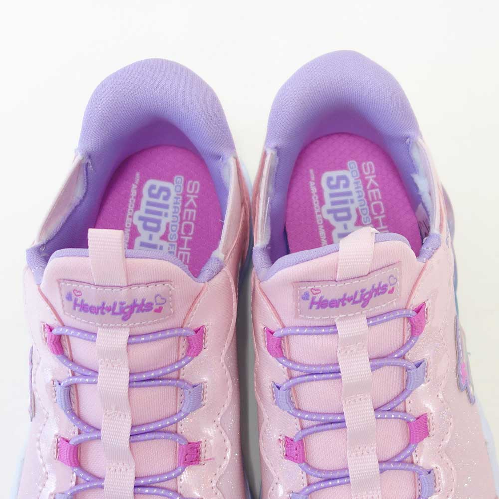 スケッチャーズSKECHERSインフィニットハートライツ303735LLPMTライトピンク/マルチ（キッズ）メッシュ人工繊維スニーカーハンズフリー子供靴「靴」