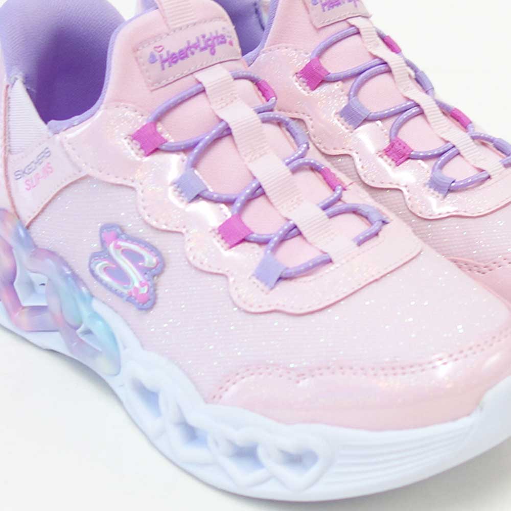スケッチャーズSKECHERSインフィニットハートライツ303735LLPMTライトピンク/マルチ（キッズ）メッシュ人工繊維スニーカーハンズフリー子供靴「靴」