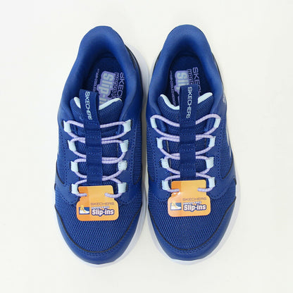 スケッチャーズSKECHERSGORUN400V2テトラスピード303855LNVYネイビー（ガールズ）メッシュ人工繊維スニーカーハンズフリー子供靴「靴」